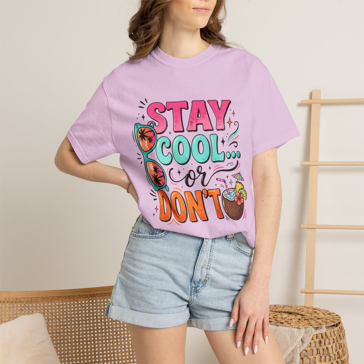 Stay Cool Bright Summer Graphic T-shirt Gift
