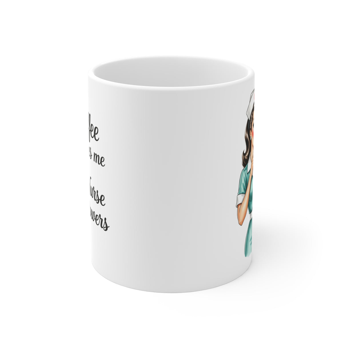 Vintage “Coffee Gives Me Nurse Powers” Mug