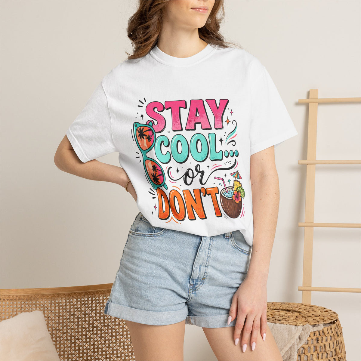Stay Cool Bright Summer Graphic T-shirt Gift