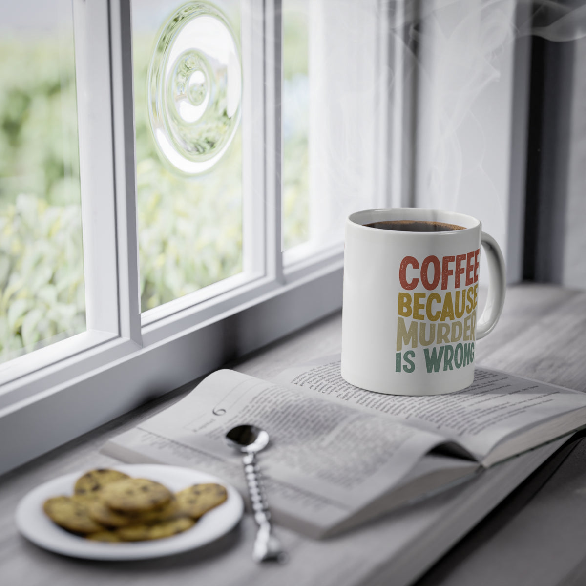 "Coffee Because Murder is Wrong" Mug