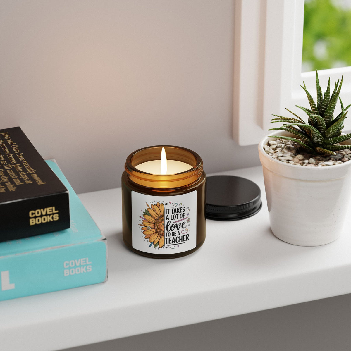 Teacher Appreciation Soy Candle Gift Amber Jar