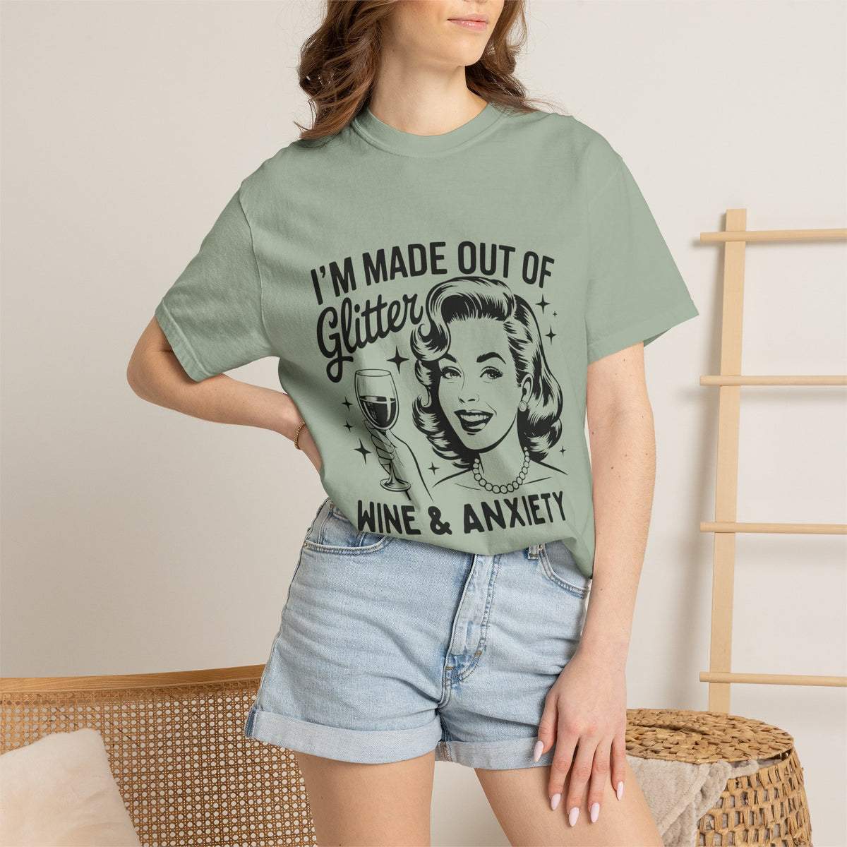 Funny Anxiety Retro Graphic T-shirt