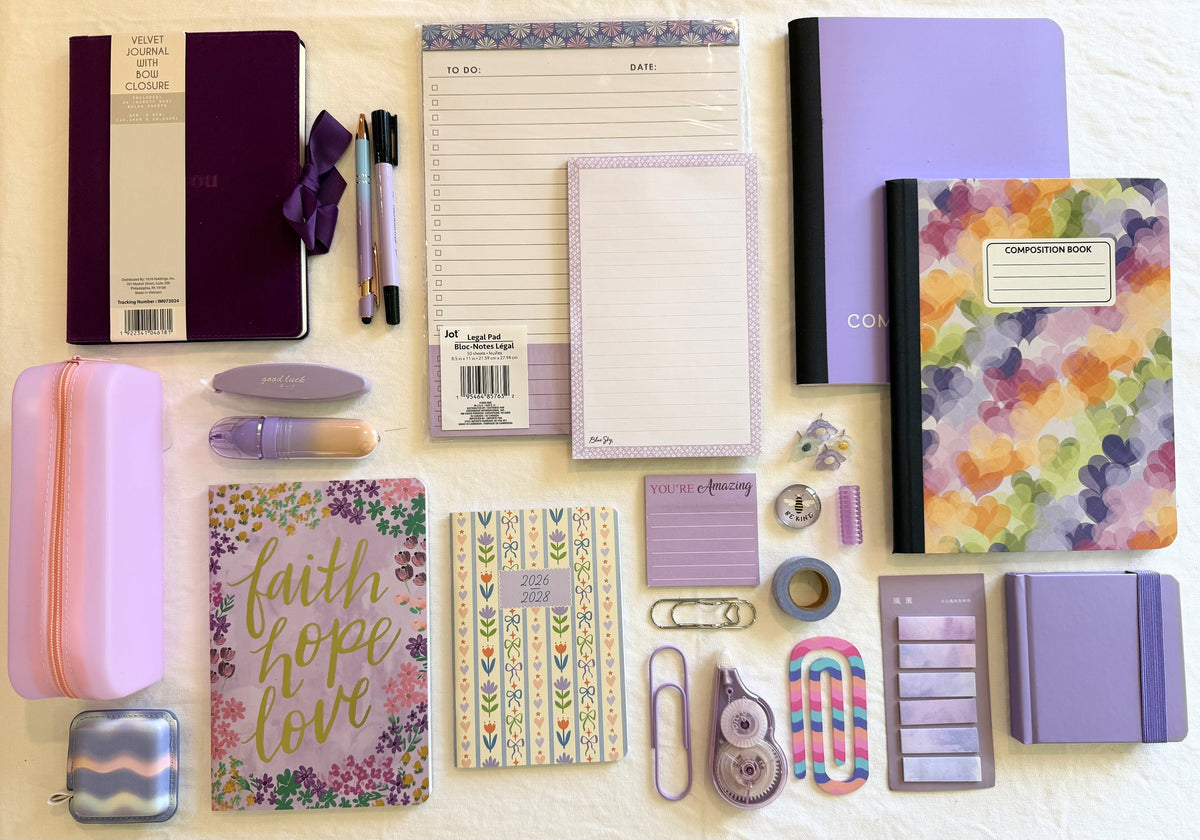 Purple Velvet Stationery Bundle Gift Box Only One Available