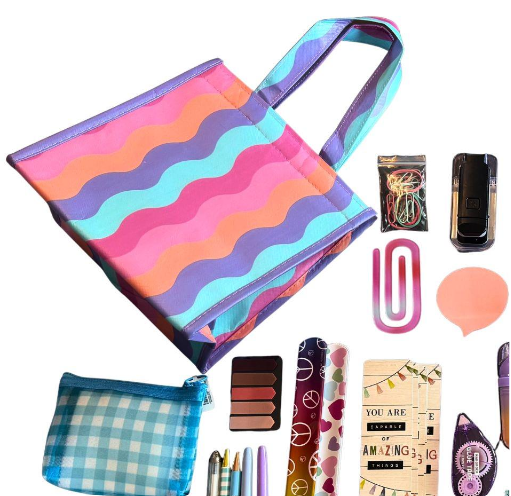 Bookish Teacher Bundle: Insulated Lunch Bag, Journal, Classroom Supplies