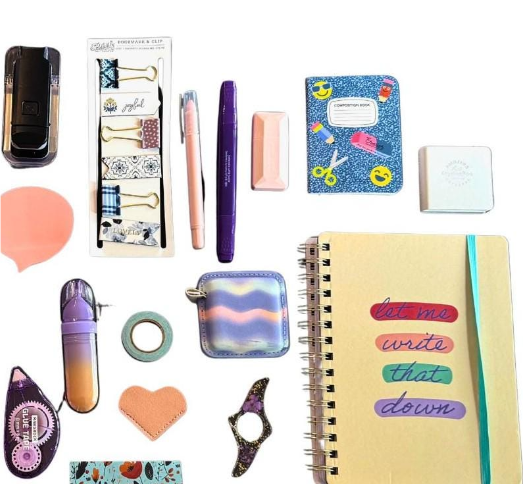 Bookish Teacher Bundle: Insulated Lunch Bag, Journal, Classroom Supplies