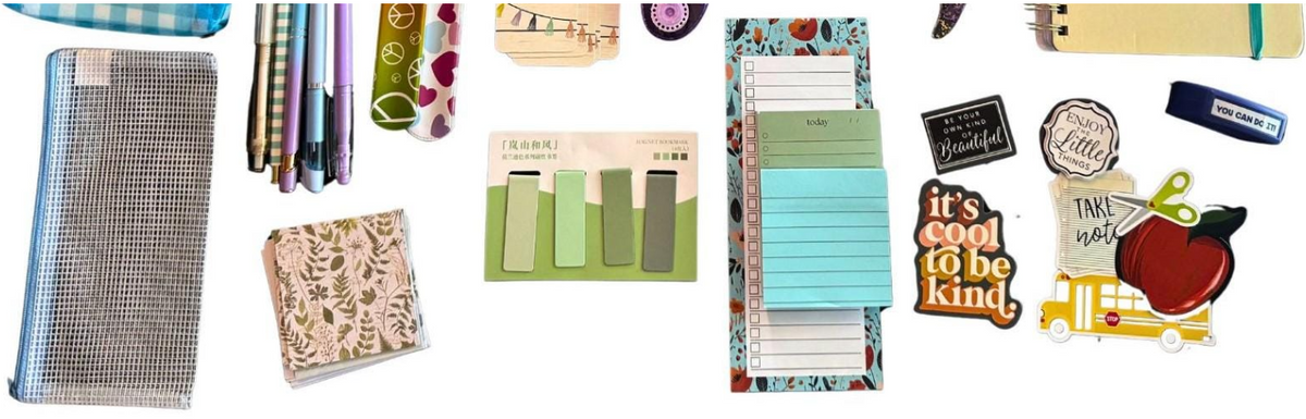 Bookish Teacher Bundle: Insulated Lunch Bag, Journal, Classroom Supplies