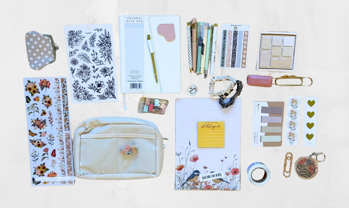 Elegant Floral Bookish Stationery Gift Box